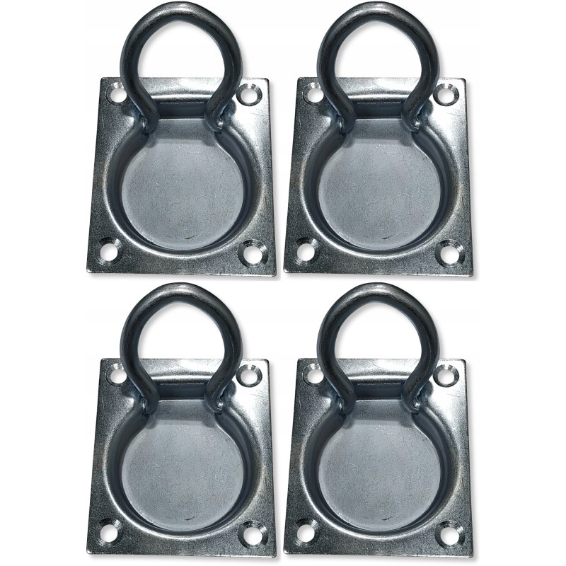 4x load securing bracket, galvanized, 77x73, 4 holes
