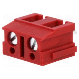 2 pcs x PTR MESSTECHNIK - AK110/2DS-7,5-V/ROT - PCB terminal block, angled 90°, 7.5mm, ways: 2, on PCBs, 2.5mm2