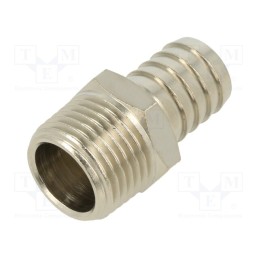 1 pcs x PNEUMAT-3040 16-1/2 - Push-in fitting, connector pipe, nickel plated brass, 16mm