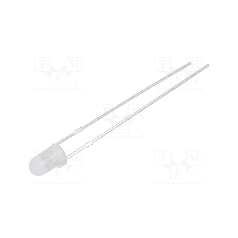 1 pcs x OPTOSUPPLY - OSW53142A-VV - LED, 3mm, white cold, 1560mcd, 40°, Front: convex, 3÷15V, -30÷85°C