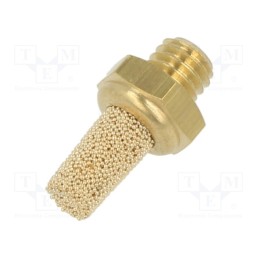 1 pcs x PNEUMAT-7030 M5 - Sound suppression silencer, Thread: M5, sintered bronze, F: 4mm