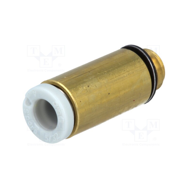1 pcs x SMC-KQ2S04-M6A - Push-in fitting, threaded,straight, -1÷10bar, brass, Thread: M6