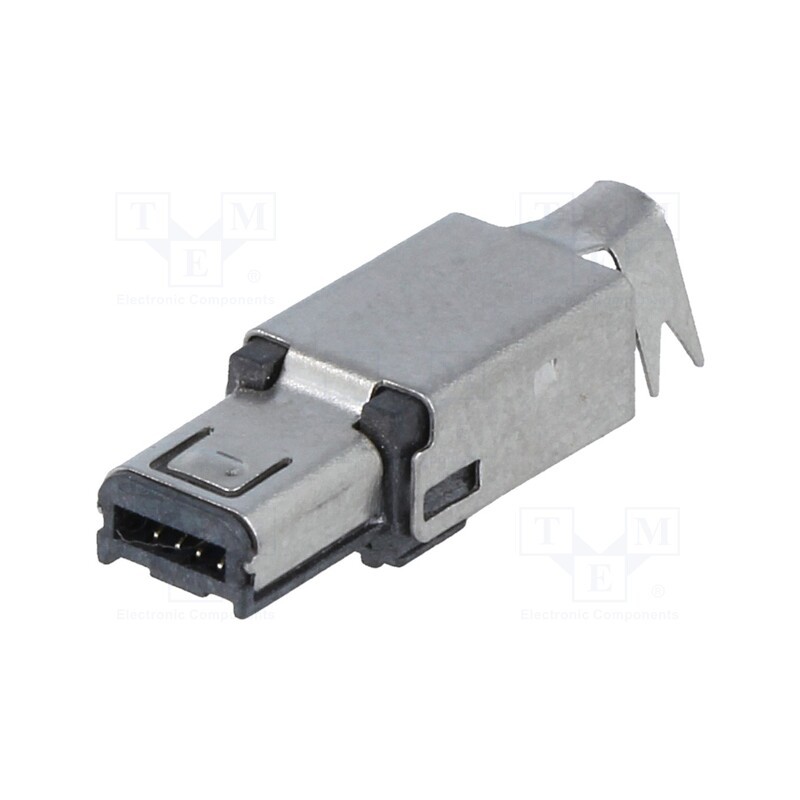 2 pcs x CONNFLY - DS1105-BBN02 - Plug, USB mini Hirose, soldering, PIN: 4, nickel plated, 500mA