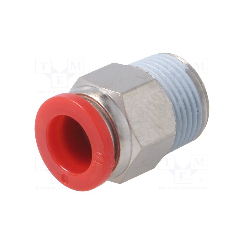 1 pcs x NORGREN HERION-C01251038 - Push-in fitting, straight, PBT, Thread: BSP 3/8'