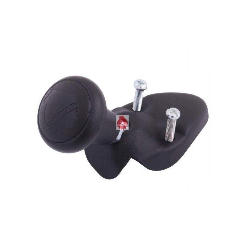 Black steering knob, mounted on the Ursus frame