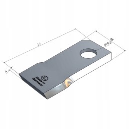 Samasz lawn mower blade 115x48x4 225052500 mws p