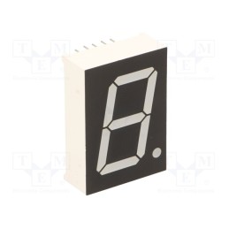 1 pcs x OPTOSUPPLY - OSL11001-IO - Display: LED, 7-segment, 25.4mm, 1', No.char: 1, orange, 70mcd, anode