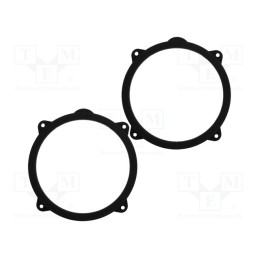 1 set x BASSER - DMALFA01 - Spacer ring, MDF, 165mm, Alfa Romeo, impregnated, 2pcs.