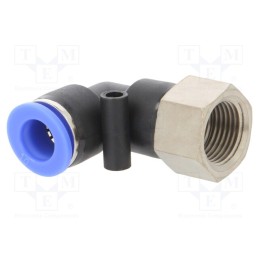 1 pcs x PNEUMAT-168.038-10 - Push-in fitting, angled 90°, -0.95÷15bar, Thread: R 3/8', 0÷60°C