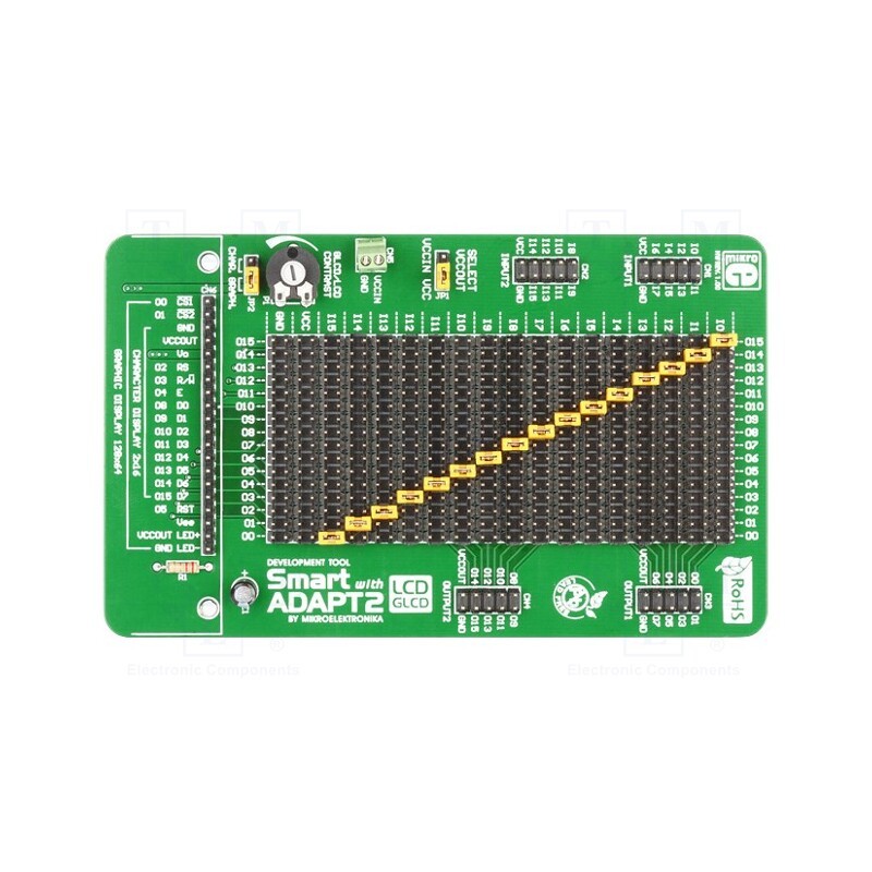 1 pcs x MIKROE - SMARTADAPT2GLCD - Expansion board, IDC10 x4,screw terminal, prototype board