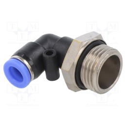 1 pcs x PNEUMAT-125.012-8 - Push-in fitting, angled, -0.95÷15bar, PBT, Thread: G 1/2', 0÷60°C