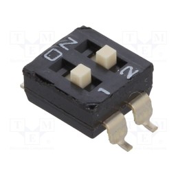 1 pcs x DIPTRONICS - DM-02-V - Switch: DIP-SWITCH, Poles number: 2, ON-OFF, 0.1A/50VDC, Pos: 2