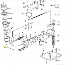 Exhaust hose of a Volvo dump truck