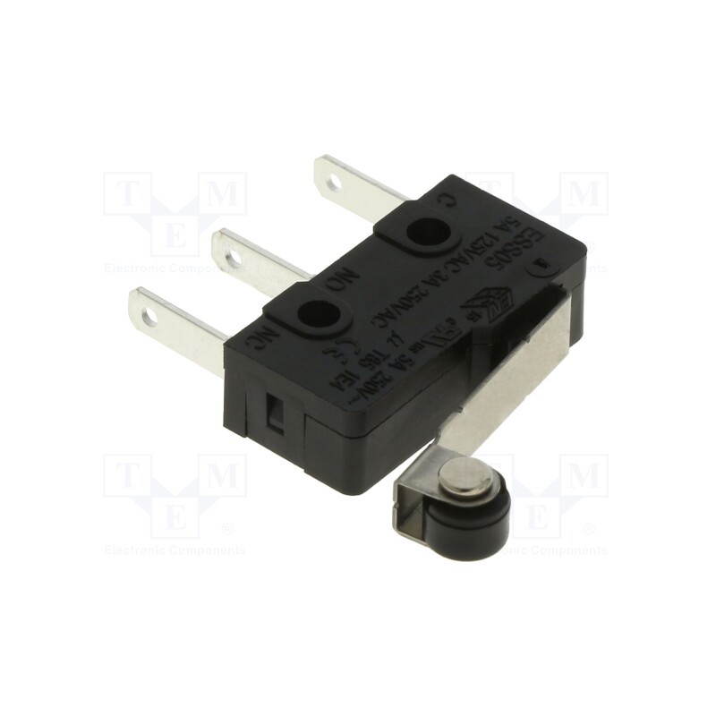 1 pcs x ECE - ESS0513310 - Microswitch SNAP ACTION, 3A/250VAC, with lever (with roller)