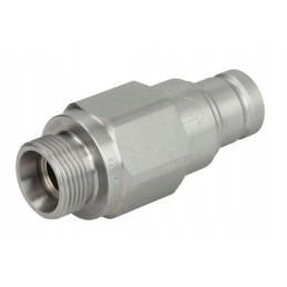 Hydraulic quick connector, push connector type plug