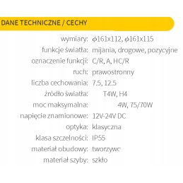 Zetor Ursus headlight lamp, front left