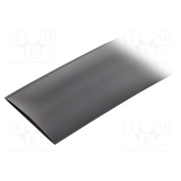 1 pcg x ALPHA WIRE - FIT2212IN BLACK 3X6 IN - Heat shrink sleeve, 2: 1, 50.8mm, L: 0.15m, black, polyolefine