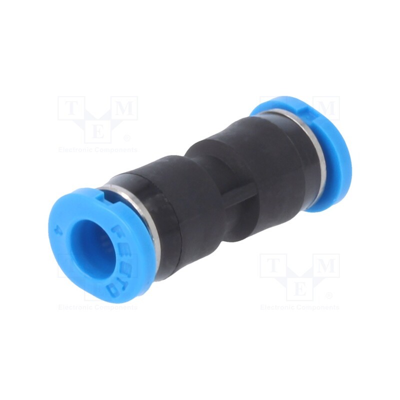 1 pcs x FESTO-153324 - Push-in fitting, straight, -0.95÷6bar, Gasket: NBR rubber, QSM