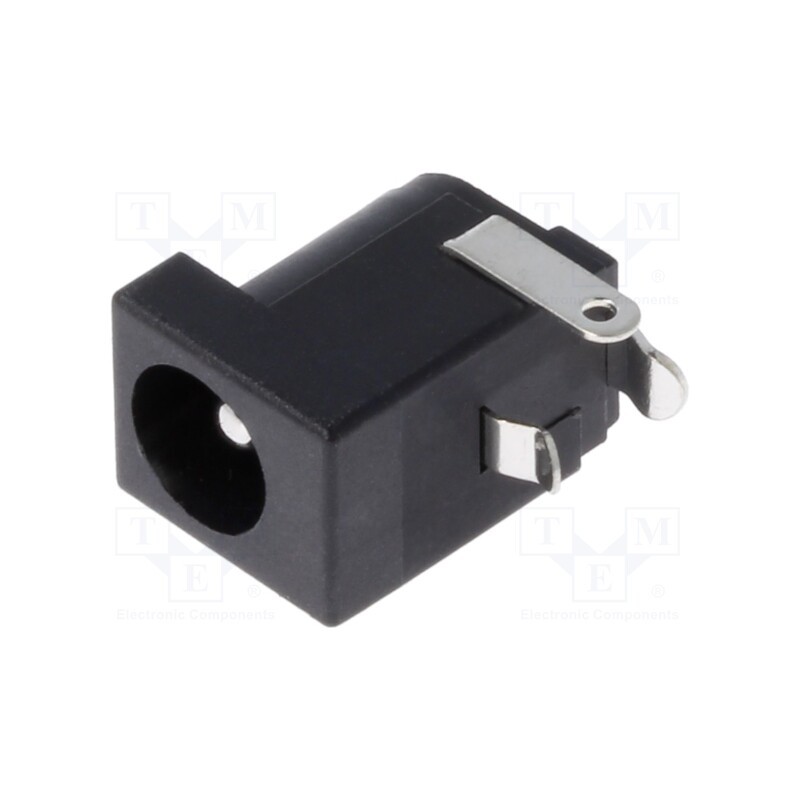 2 pcs x Global Connector Technology (GCT) - DCJ250-10-A-K1-K - Socket, DC supply, male, 6.3/2.5mm, on PCBs, THT, 5A, 20VDC