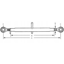 Upper connector 295-375mm universal pull rod