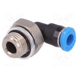 1 pcs x FESTO-186268 - Push-in fitting, threaded,angled 90°, -0.95÷6bar, Thread: G 1/8'