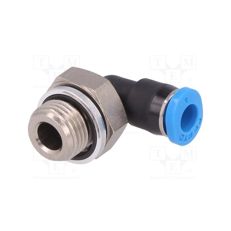 1 pcs x FESTO-186268 - Push-in fitting, threaded,angled 90°, -0.95÷6bar, Thread: G 1/8'