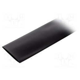 1 pcg x ALPHA WIRE - FIT22111/2 BLACK 5X6 IN - Heat shrink sleeve, 2: 1, 38.1mm, L: 0.15m, black, polyolefine