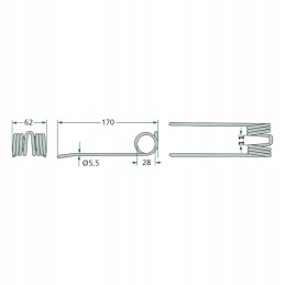 Deutz Fahr pick-up spring finger 06296285