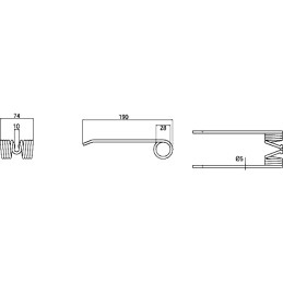 Pick-up finger spring press Welger RP12 15