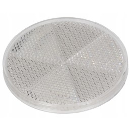 Round white reflector, glued, 80mm