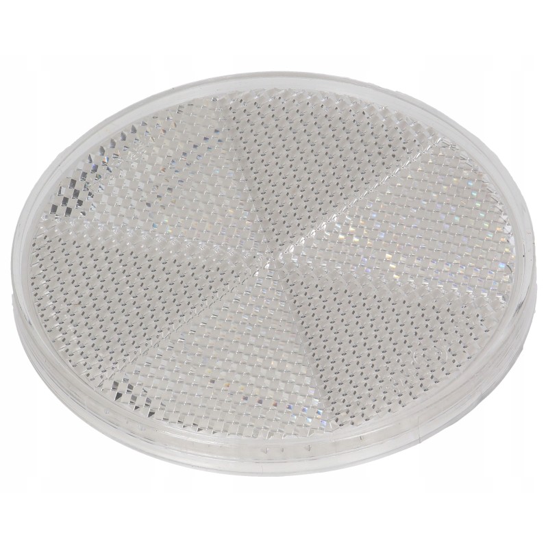 Round white reflector, glued, 80mm