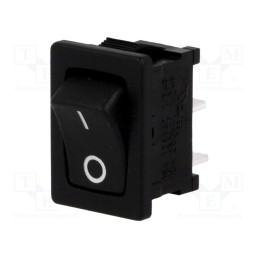 1 pcs x SCI - R13-66F-02-BB-3D - ROCKER, SPST, Pos: 2, OFF-(ON), 10A/250VAC, black, none, 50mΩ