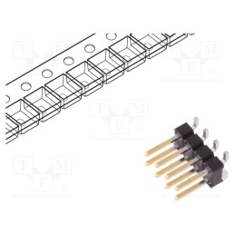 2 pcs x Amphenol Communications Solutions - 95278-801A08LF - Pin header, pin strips, BERGSTIK, male, PIN: 8, vertical, 2.54mm