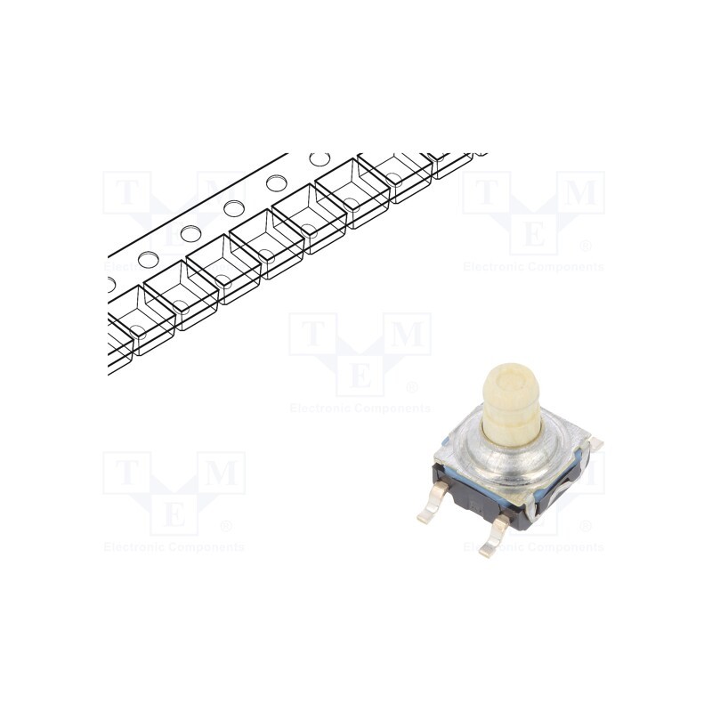 2 pcs x C&K - KSC931G LFS - Microswitch TACT, SPST-NO, Pos: 2, 0.05A/32VDC, SMT, none, 7.7mm