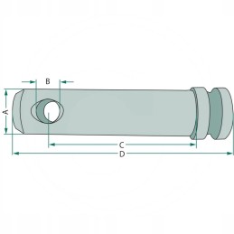 Connector pin cat 2 fi 25mm dl 148mm 20012810