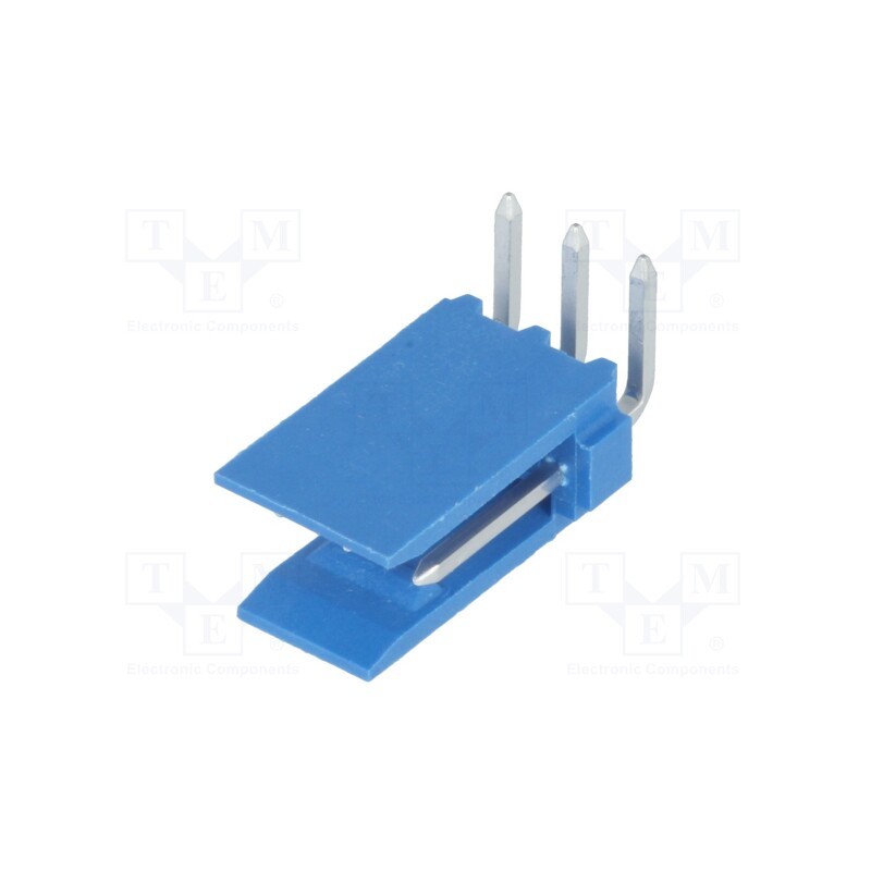 2 pcs x TE Connectivity - 281698-3 - Socket, wire-board, male, HE14, 2.54mm, PIN: 3, THT, 3A, tinned, blue