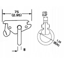 Load holder, 1000kg slat hook