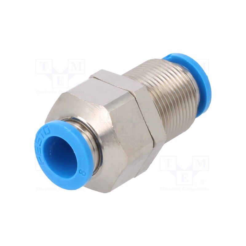 1 pcs x FESTO-130642 - Push-in fitting, threaded,straight, -0.95÷6bar, Thread: M16