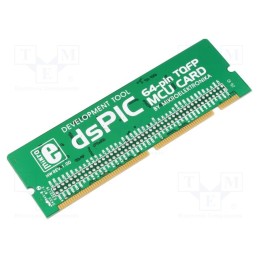 1 pcs x MIKROE - BIGDSPIC6 64-PIN TQFP MCU CARD EMPTY PCB - Multiadapter, Plug-In-Module board 64pin TQFP, prototype board