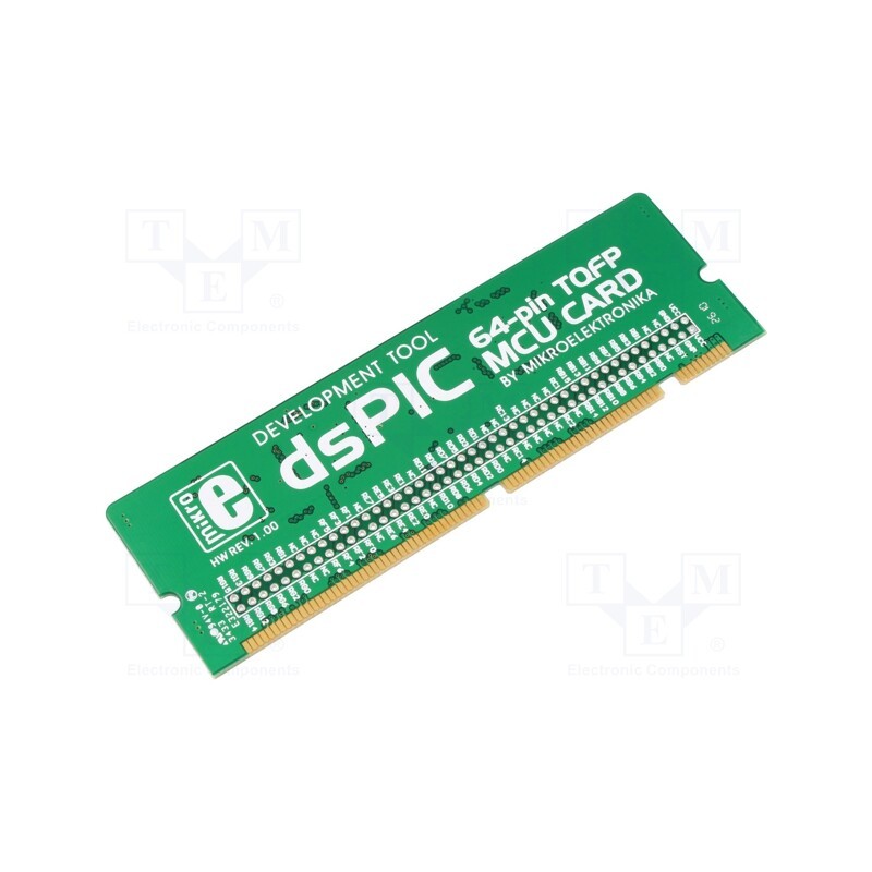 1 pcs x MIKROE - BIGDSPIC6 64-PIN TQFP MCU CARD EMPTY PCB - Multiadapter, Plug-In-Module board 64pin TQFP, prototype board