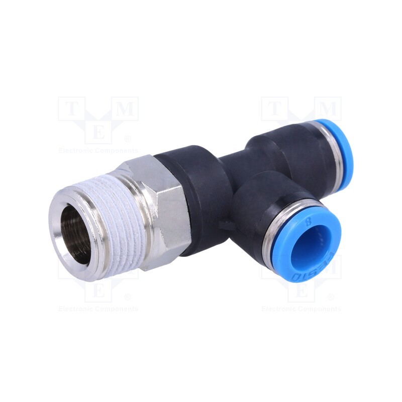 1 pcs x FESTO-153122 - Push-in fitting, straight,T-tap splitter, -0.95÷6bar, PBT, QS