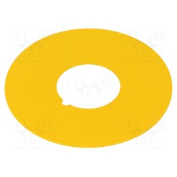 1 pcs x PROMET - W0-PIERŚC.ŻÓŁTE DR/P22 - Warning plate, 22mm, Ømount.hole: 22.5mm, Ø: 60mm, PVC