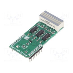 1 pcs x MIKROE - BARGRAPH 2 CLICK - Click board, LED strap, PWM,SPI, 74HC595,XGURUGX10D, 3.3VDC,5VDC