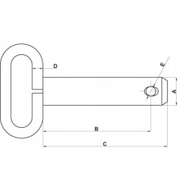 Pin with handle and protection 28x187 mm z528183kr