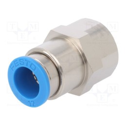 1 pcs x FESTO-190653 - Push-in fitting, threaded,straight, -0.95÷6bar, Thread: G 1/2'