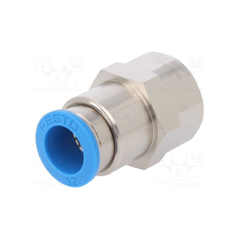 1 pcs x FESTO-190653 - Push-in fitting, threaded,straight, -0.95÷6bar, Thread: G 1/2'