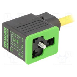 1 pcs x MURR ELEKTRONIK-7000-10021-0260500 - Valve connector, plug, Type: B, PIN: 3, 10mm, female, 24VDC, 4A, 24VAC