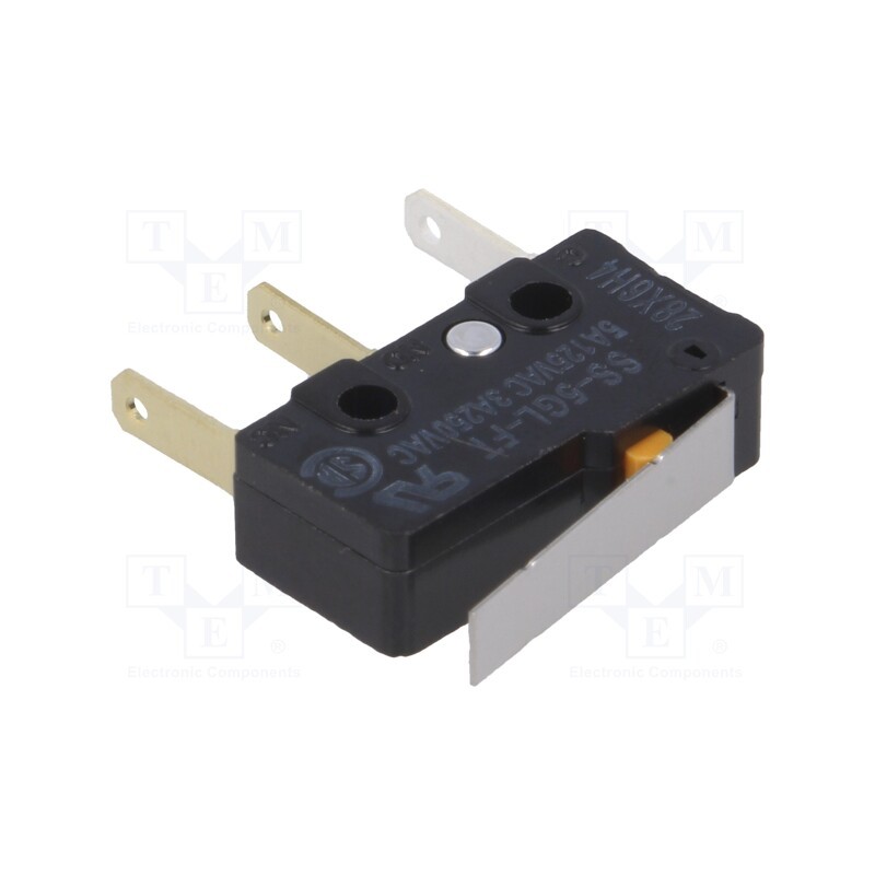 1 pcs x OMRON OCB - SS-5GL-FT - Microswitch SNAP ACTION, 5A/250VAC, with lever, SPDT, ON-(ON)