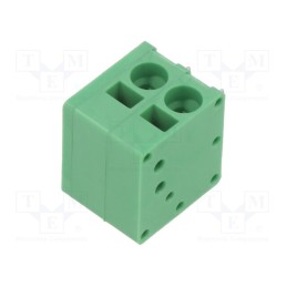 2 pcs x ADAM TECH - EB163A-02-C - PCB terminal block, Contacts ph: 5mm, ways: 2, angled 90°, on PCBs