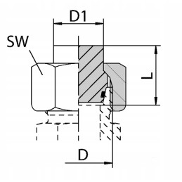 Vsmv10l plug type vsmv with nut 10l m16x1 5